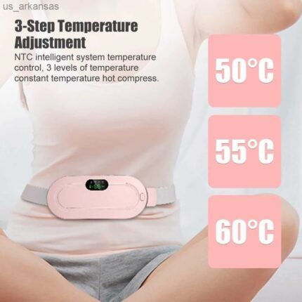 Digital Period Heating Pad & Vibrating Belt | 3 Heat Levels, 4 Massage Modes – Fast Relief for Menstrual Cramps